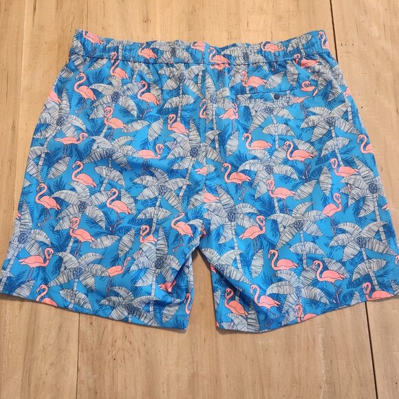 Projek Raw Board Shorts Swim Trunks Surf Stretch Pink Flamingos Tropical XL NEW - Picture 5 of 11